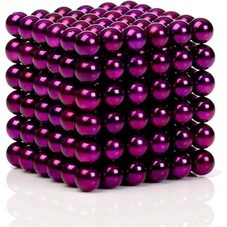 Neocube, Buckyballs Neocube Magneetballetjes - Kleur Paars - 216 Buckyballs - 5mm - Magnetische Balletjes, Magnetisch Speelgoed - Magnetic Balls - Bucky Balls Geleverd in een Mooie Metalen Geschenkdoosje met venster - Kado Tip